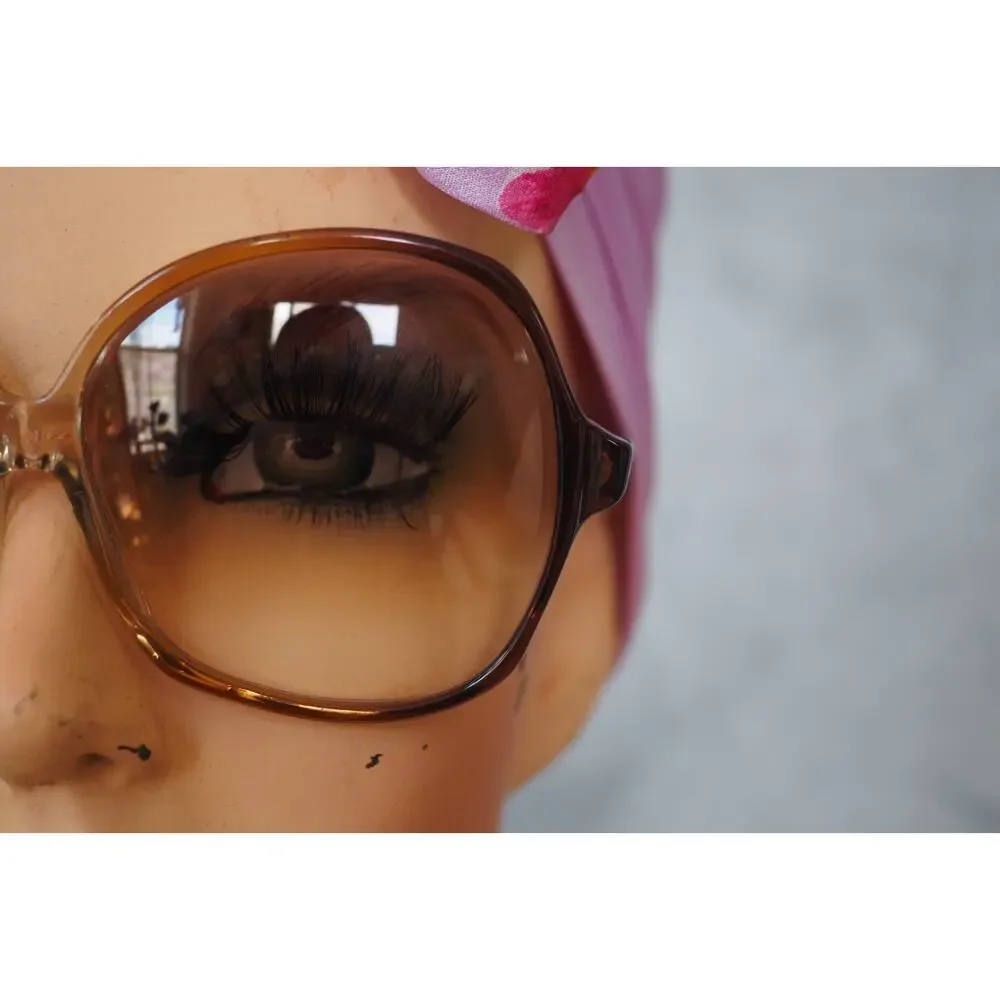 70s Vintage Sunglasses USA Glam Retro Grandma Chic Oversized Festival Disco NOS